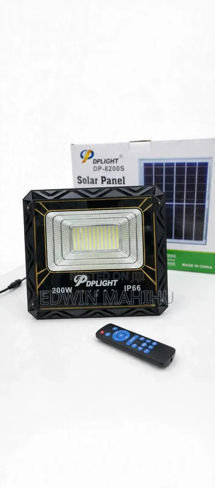 200w Solar Flood Light+panel and Remote