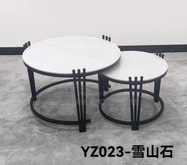 2 in 1 Executive Pure Marble Table