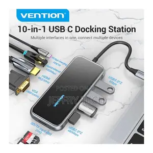 Vention USB C Multi-Function 10 in 1 Docking Station USB-C to HDMI/ VG