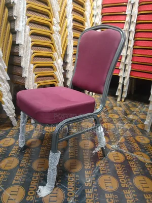 Maroon Fabric Heavy-Duty Conference Banquet Chair