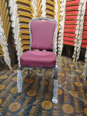 Maroon Fabric Heavy-Duty Conference Banquet Chair