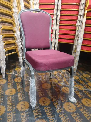 Maroon Fabric Heavy-Duty Conference Banquet Chair