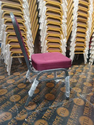 Maroon Fabric Heavy-Duty Conference Banquet Chair