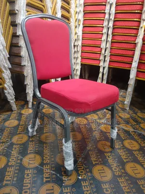 Red Fabric Heavy-Duty Conference Banquet Chair