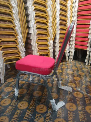 Red Fabric Heavy-Duty Conference Banquet Chair