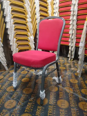 Red Fabric Heavy-Duty Conference Banquet Chair