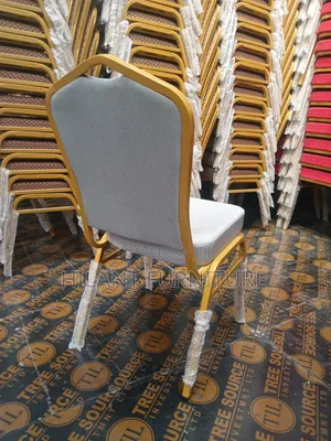 Grey Fabric Heavy-Duty Conference Banquet Chair