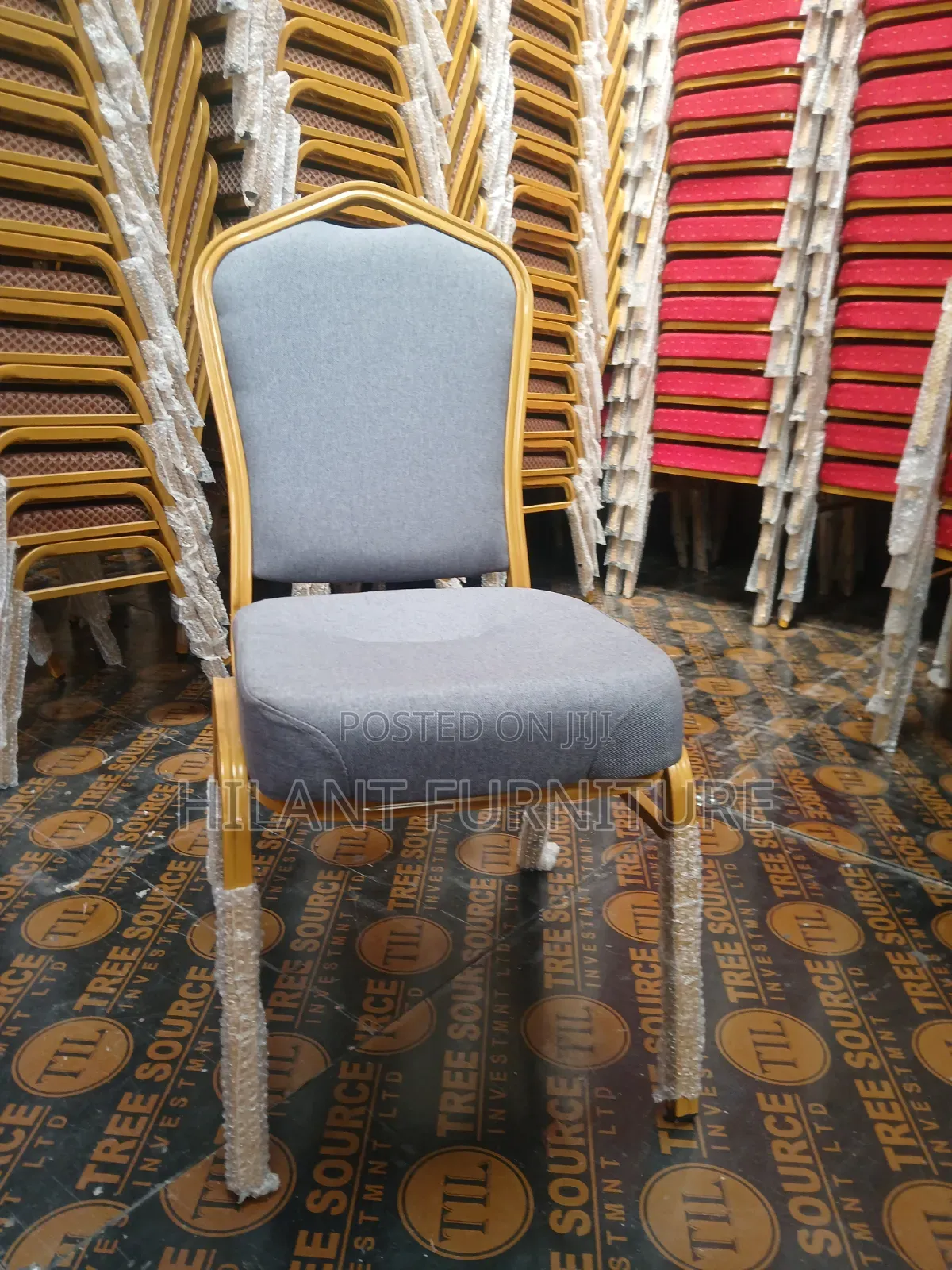 Grey High-Density Heavy-Duty Conference Banquet Chair