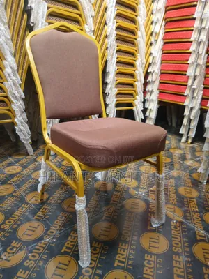 Brown Fabric Heavy-Duty Conference Banquet Chair