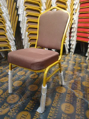 Brown Fabric Heavy-Duty Conference Banquet Chair