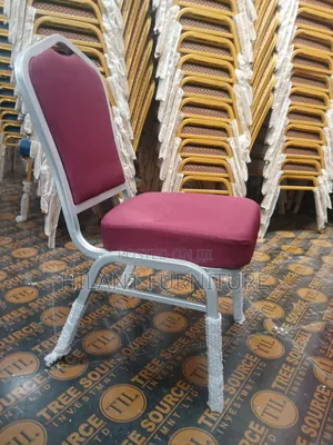 Maroon and Grey Fabric Heavy-Duty Conference Banquet Chair