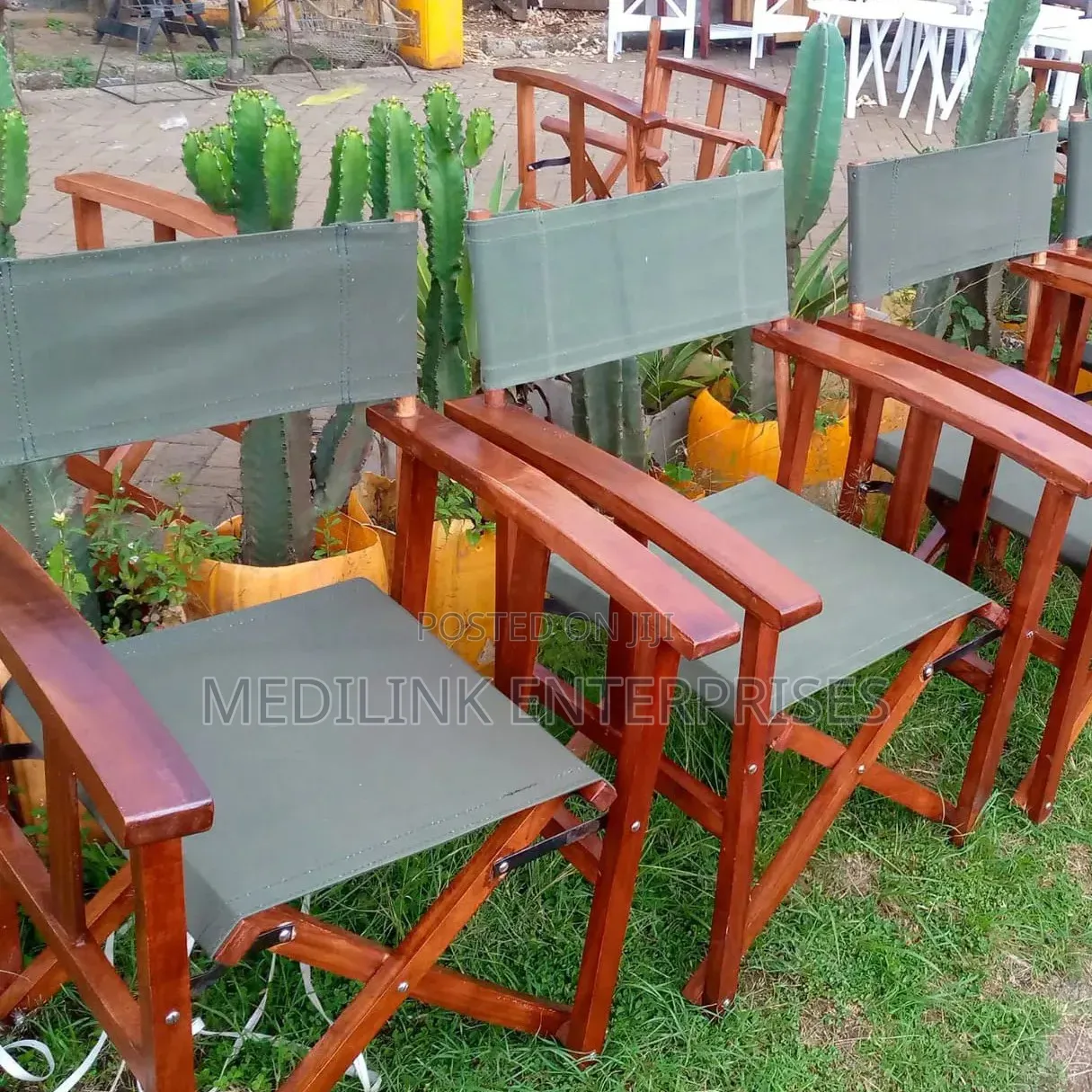 Ashaki Olm Wooden Mahogany Safari Chairs