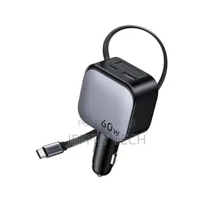Ugreen 60W Car Charger Type C 3-Device Fast Charging With 70cm Ret