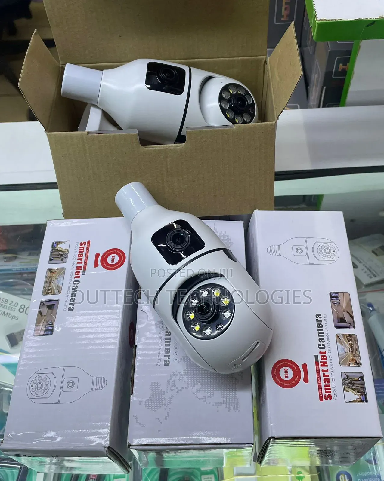 V380 Pro Dual Lens Smart Home Wi-Fi Bulb Camera