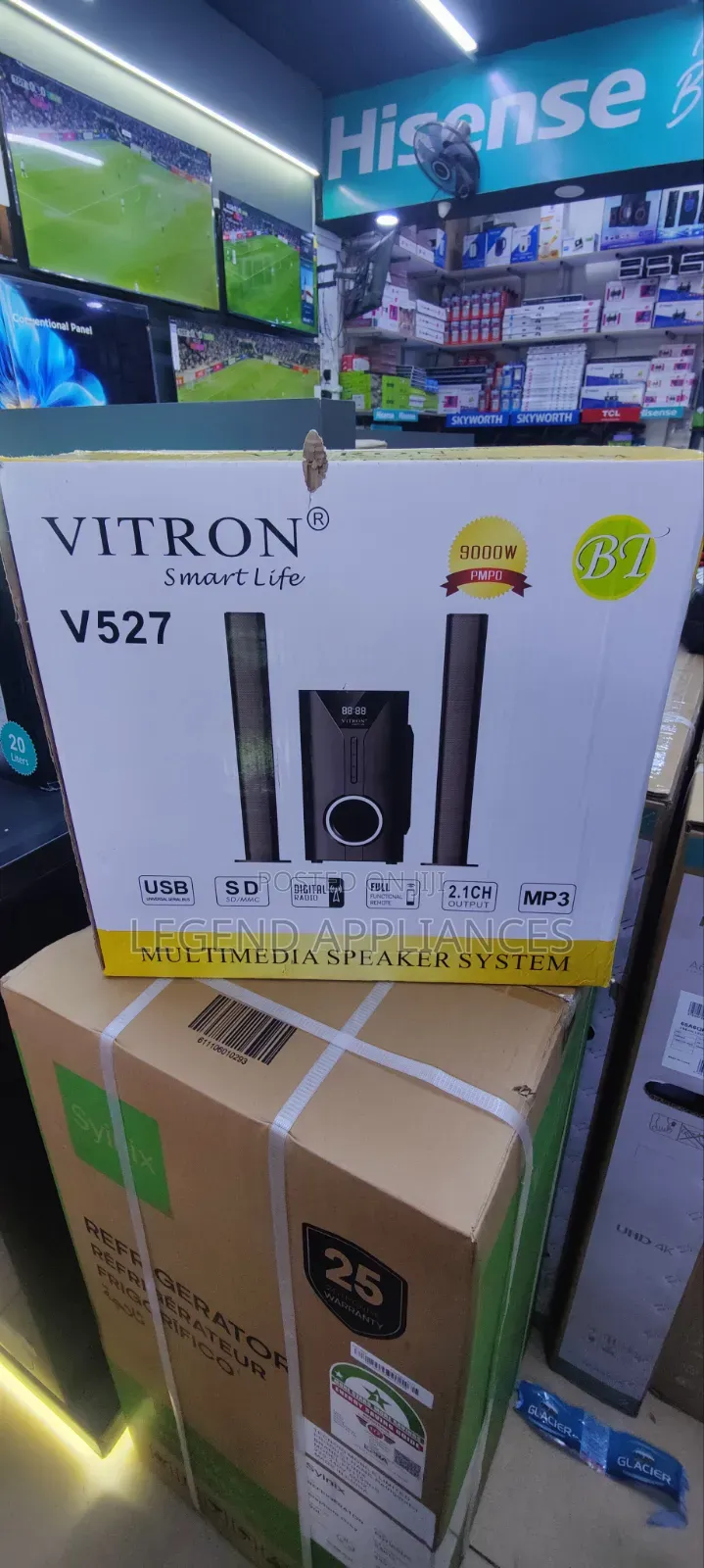 Vitron 527 2.1ch Hometheatre 9000w Bt/USB/Sd/Fm