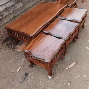 Classy Antique Coffee Tables Set Walnut