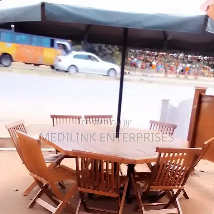Olearai Chairs Foldable 6 Seater Garden Outdoor Umbrella Shades