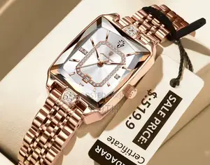 Stainless Steel Quartz POEDAGAR Luxury Elegant Watch for Woman