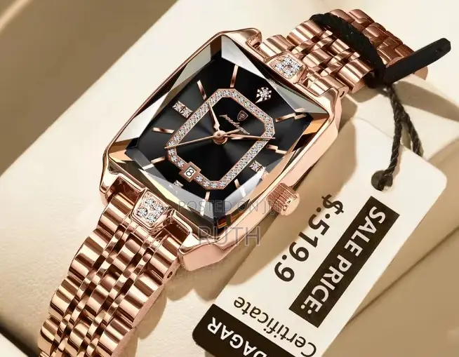 Stainless Steel Quartz POEDAGAR Luxury Elegant Watch for Woman