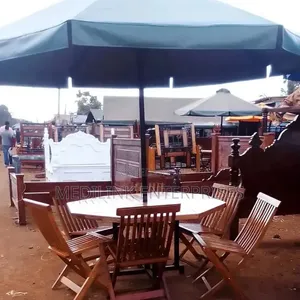Chaise Wooden Foldable Chair 6 Seater Garden Outdoor Umbrella Shades