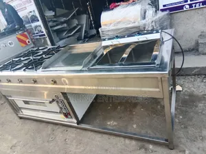 Modern Combined Cooker (4-Burner+grindle+double Fryers)