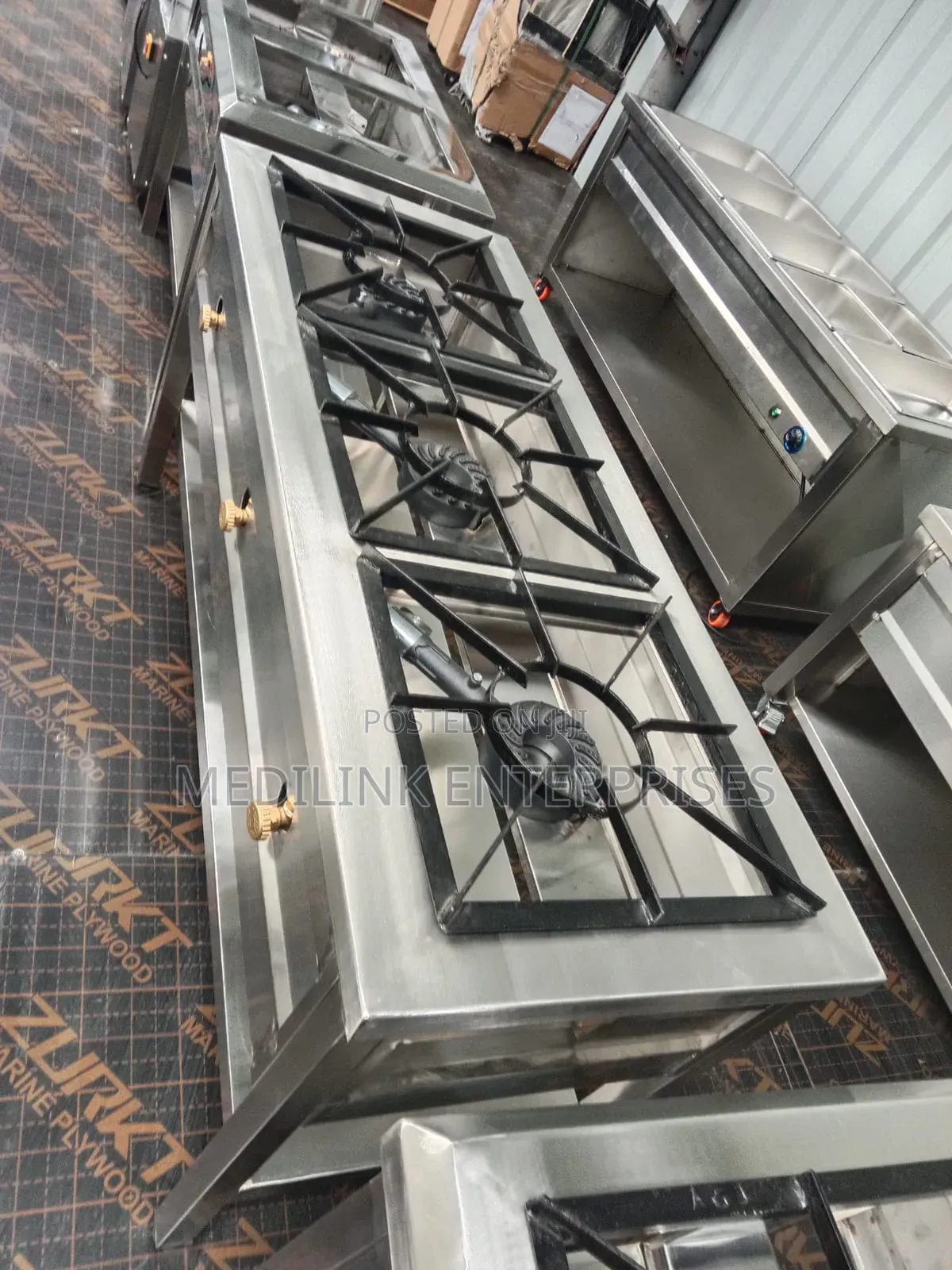 Teli Stainless Steel Commercial Kitchen 3 3-Burner Mixture Cooker
