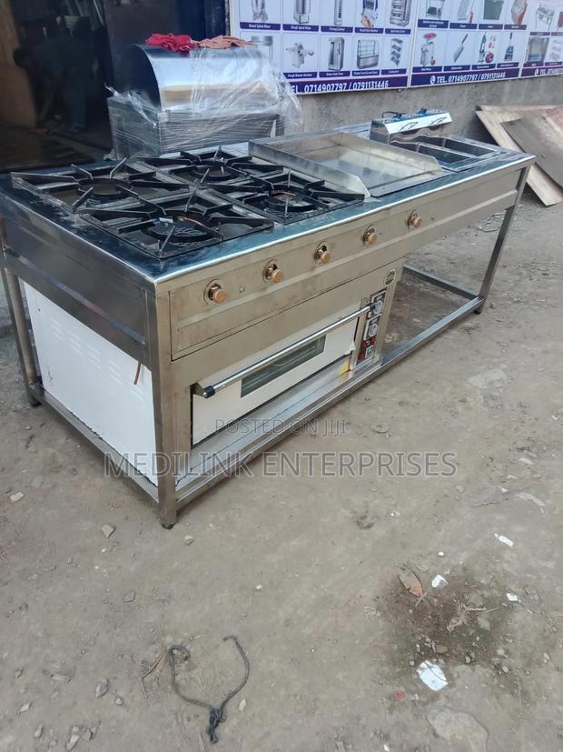Craftsman Combined Cooker (4-Burner+grindle+double Fryer+oven
