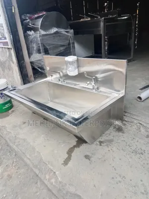 Modern Wall Set Scrub Sinks Stainless Steel Commercial Area