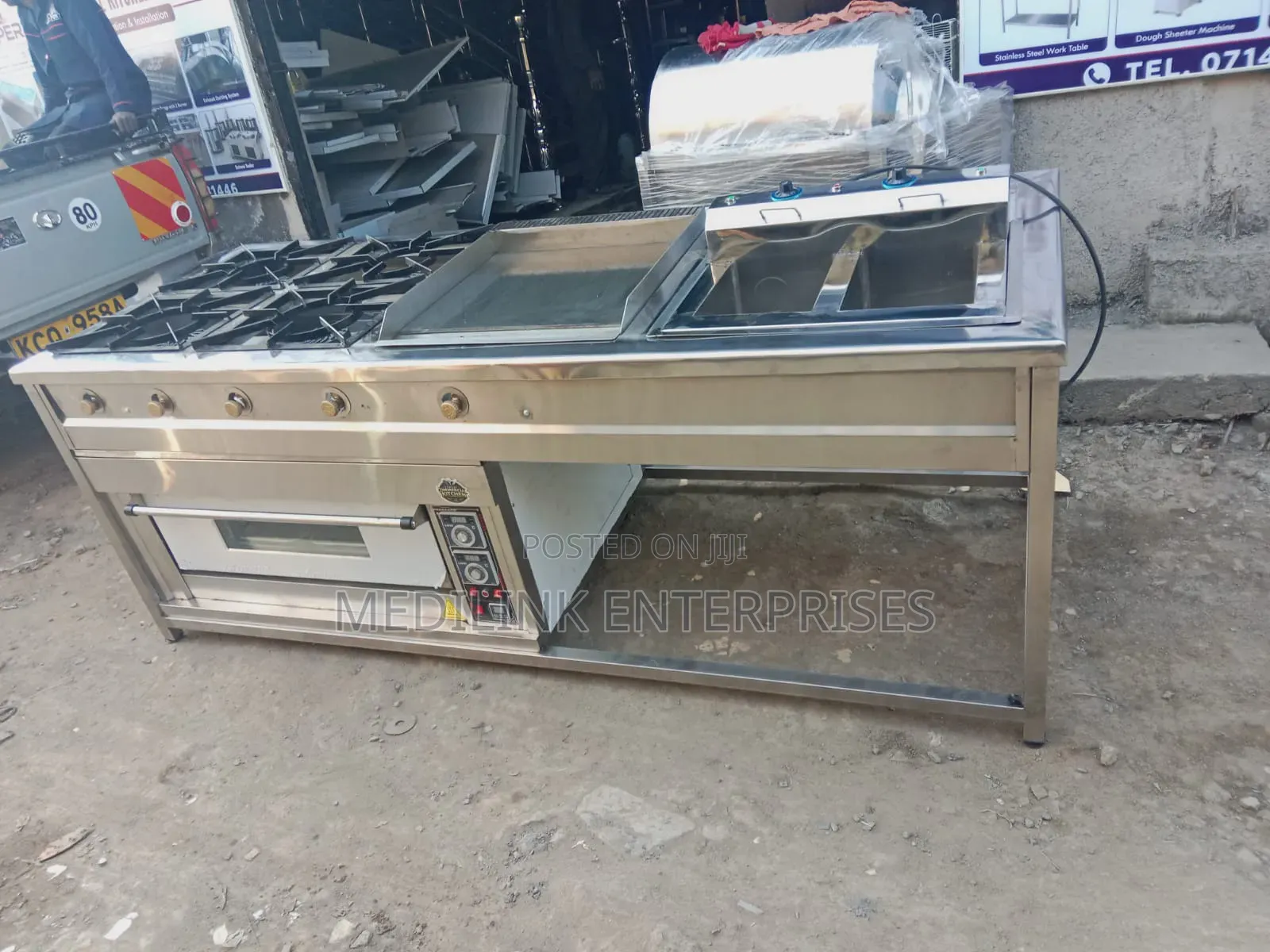 Space Saving Large Kitchen Stainless Steel Commercial Kitchen Cooker