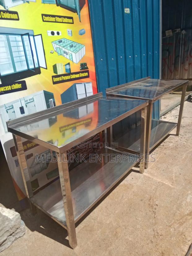 Customized Size 5*2ft Stainless Steel Commercial Kitchen Table