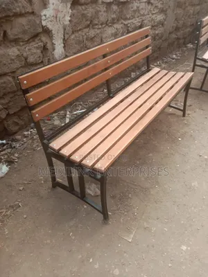 Armless Wooden Metallic Home Garden 5ft Benches