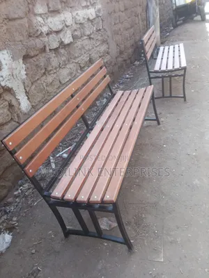 Armless Wooden Metallic Home Garden 5ft Benches