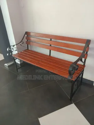 Waiting Bay Wooden Metallic Backrest Bench 5ft