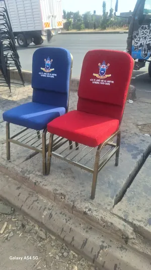 Blue Ad Red Church Seats