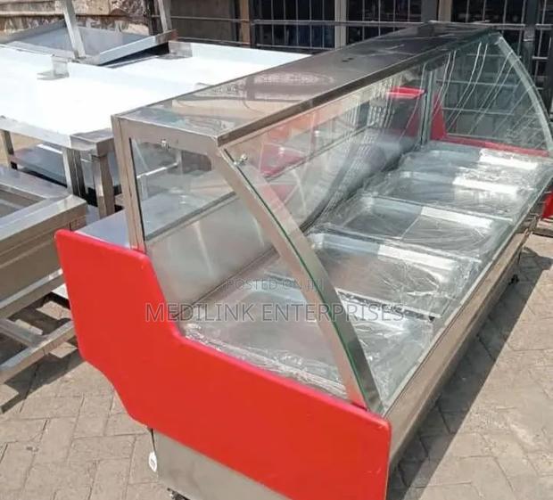 6ft Stainless Steel Clean Meat Chiller Display+inserts