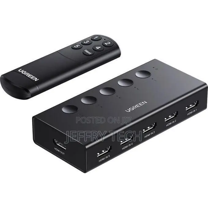 Ugreen- HDMI Switch 5 in 1 Out at 60Hz, HDMI Splitter With Remote 5