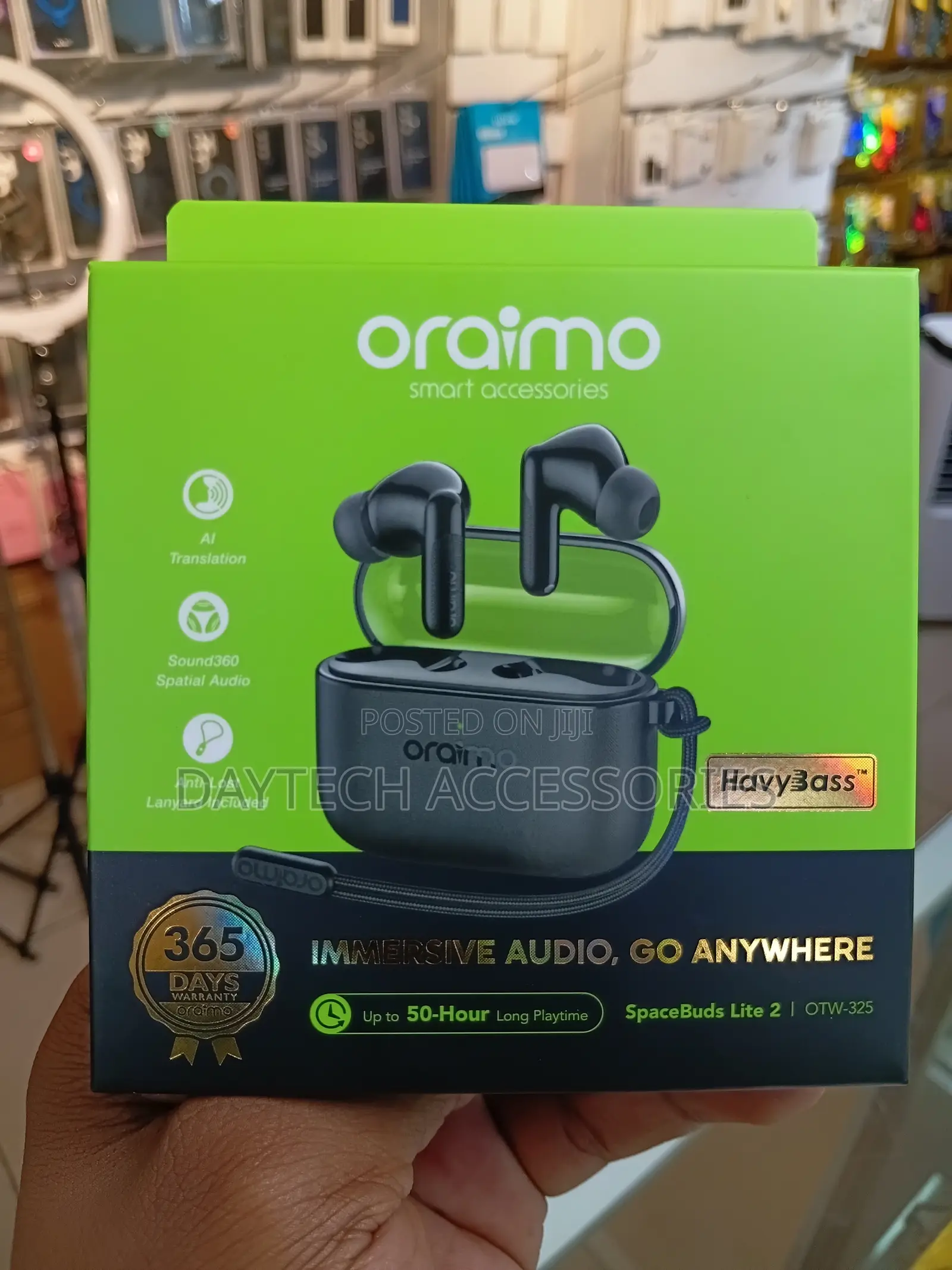The Oraimo SpaceBuds Lite 2 (OTW-325) True Wireless Earbuds.
