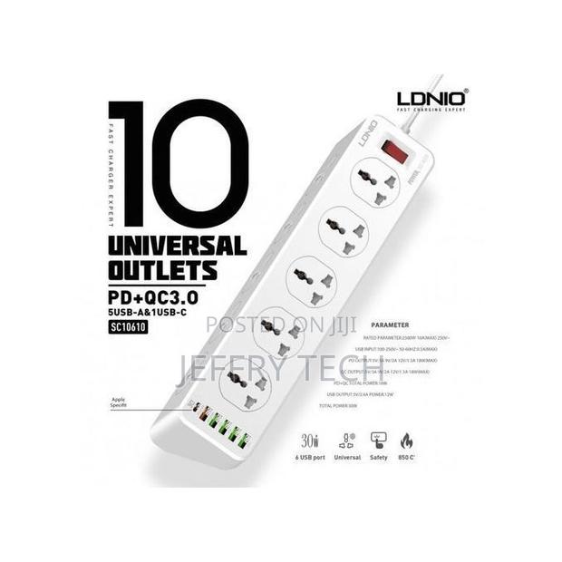 LDNIO Universal 10 Port + 1PD + 1QC + 4 USB SOCKET EU/US/UK