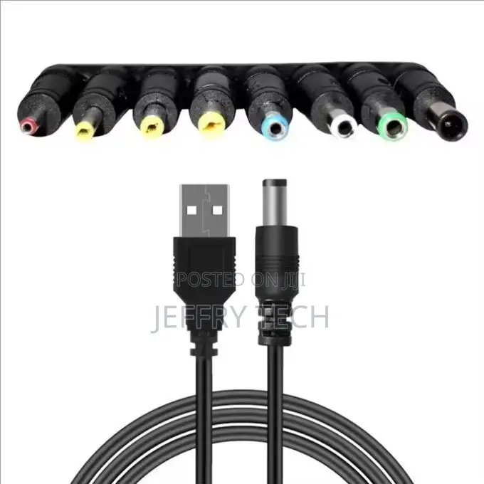 Universal Power Cable USB to DC 5.5 * 2.1mm Jack 5V Charging Cord With
