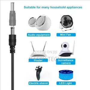 Universal Power Cable USB to DC 5.5 * 2.1mm Jack 5V Charging Cord With