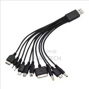 Universal USB to Multi Plug Cell Phone Charger Cable 10 to 1 USB Cable