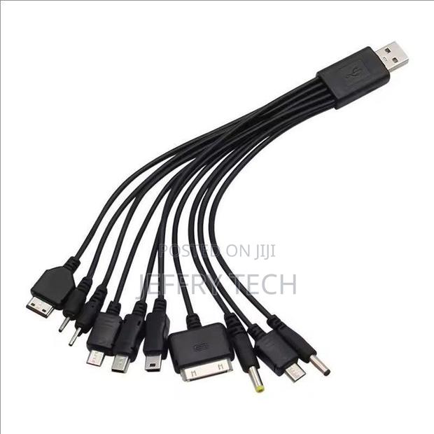 Universal USB to Multi Plug Cell Phone Charger Cable 10 to 1 USB Cable