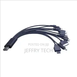 Universal USB to Multi Plug Cell Phone Charger Cable 10 to 1 USB Cable