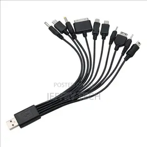Universal USB to Multi Plug Cell Phone Charger Cable 10 to 1 USB Cable