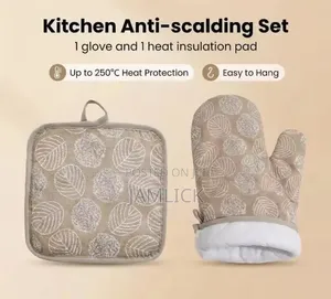 Cotton Heat-Resistant Oven Gloves + Mittens - Bz