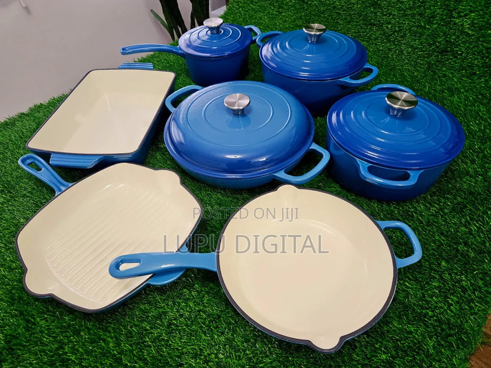 11PC CAST IRON COOKINGPOTMultipurpose Easy to Maintaincast Iron-Enamel