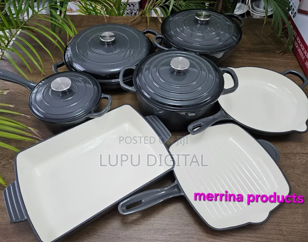 11PC CAST IRON COOKINGPOTMultipurpose Easy to Maintaincast Iron-Enamel