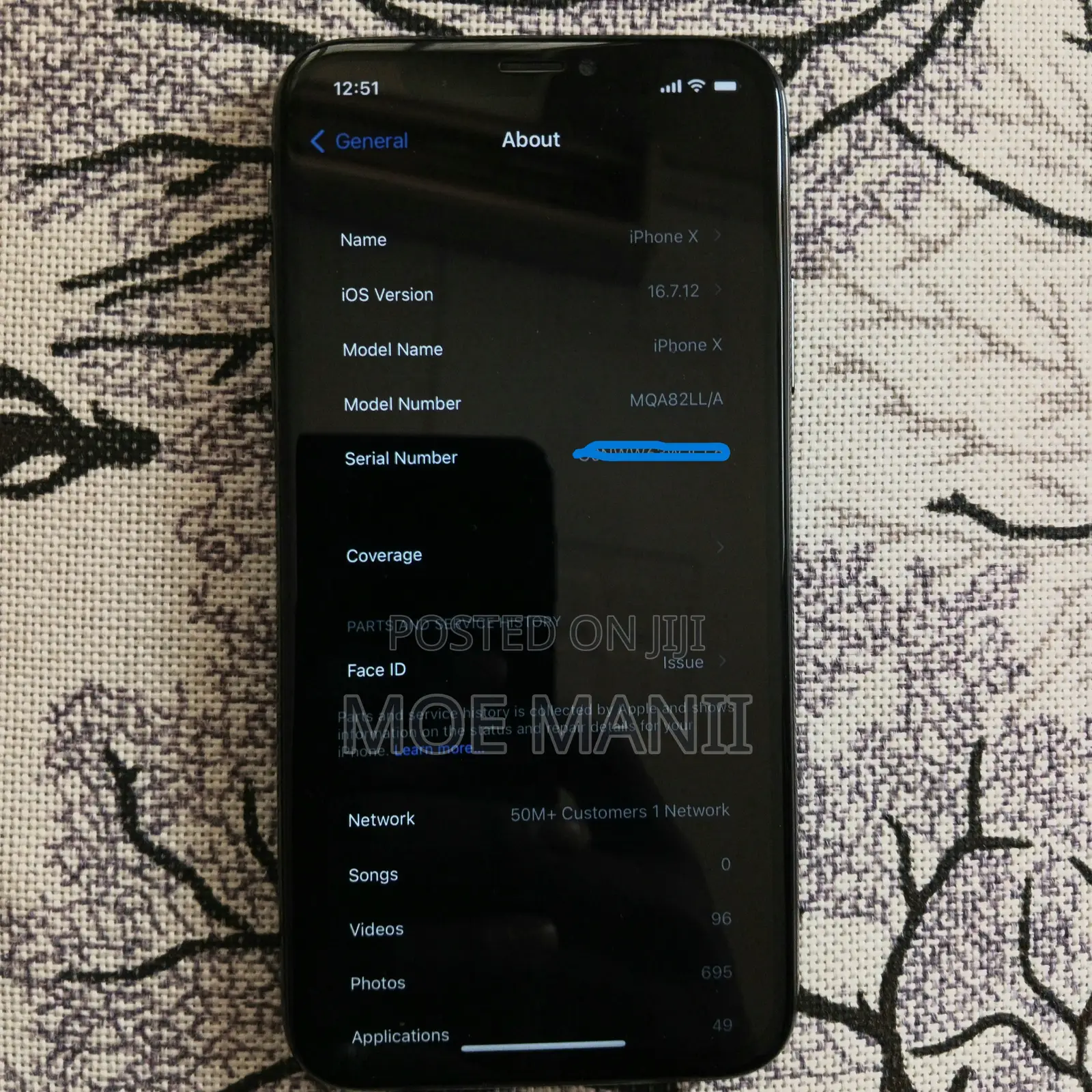 Apple iPhone X 256 GB Graphite