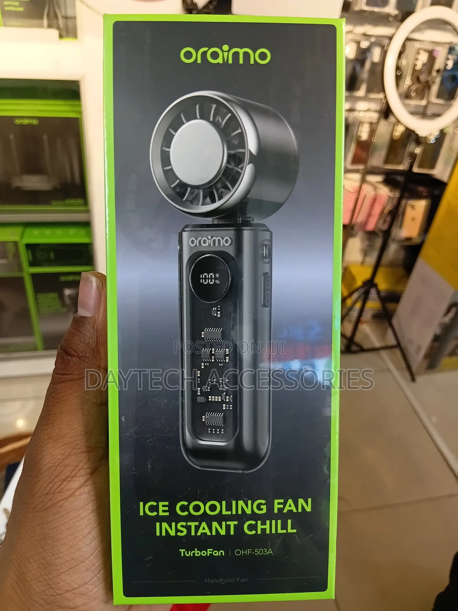 Oraimo TurboFan Handheld Fan With Built-in Ice-Cooling Chip