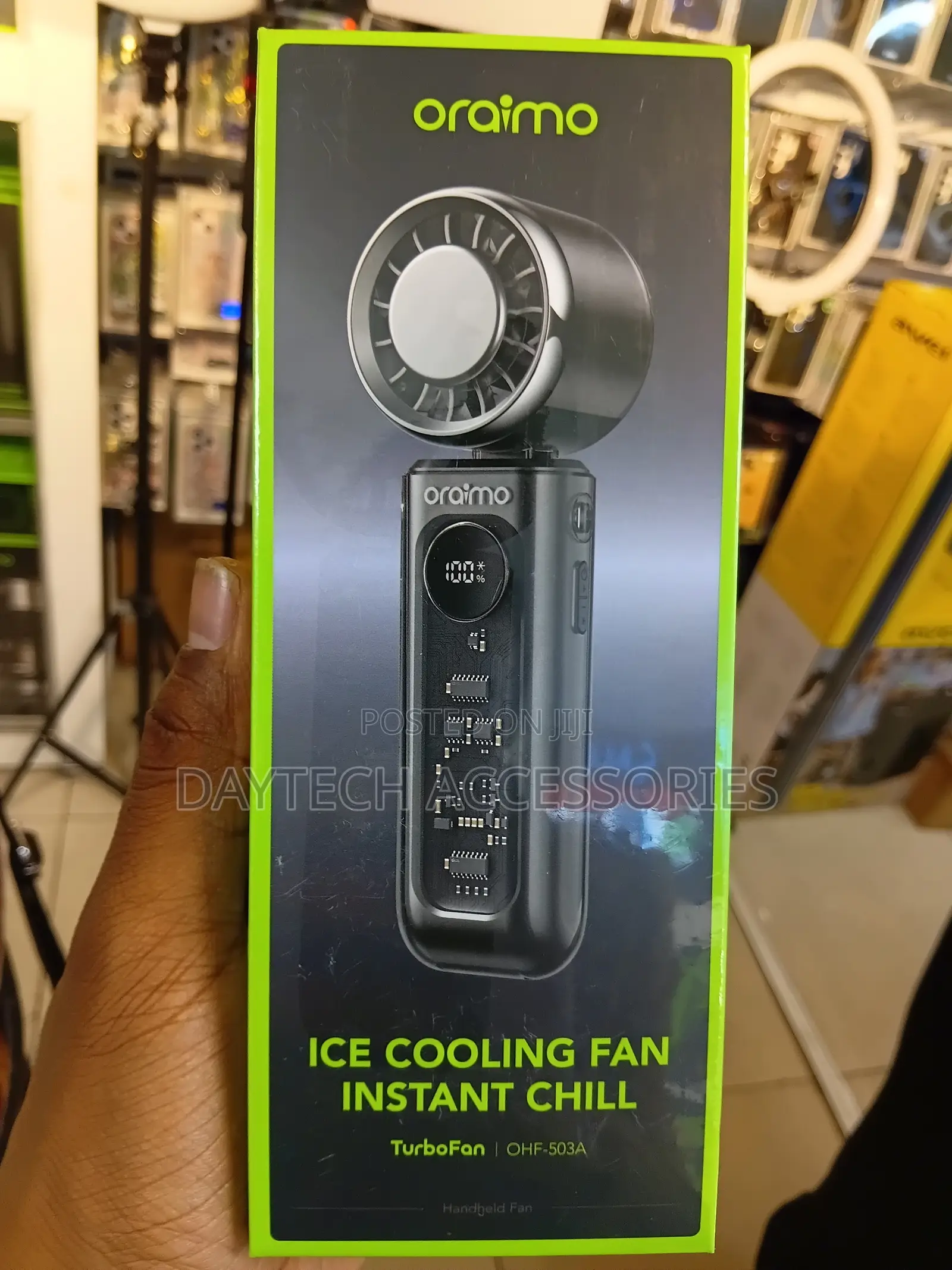 Oraimo TurboFan Handheld Fan With Built-in Ice-Cooling Chip
